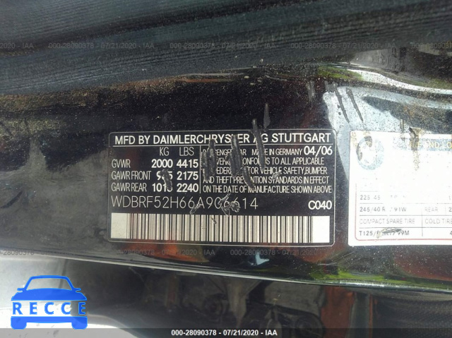 2006 MERCEDES-BENZ C-CLASS 230 WDBRF52H66A906614 image 8