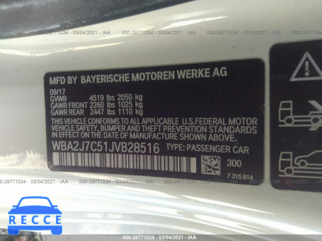 2018 BMW 2 SERIES M240I XDRIVE WBA2J7C51JVB28516 image 8