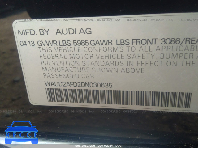 2013 AUDI S8  WAUD2AFD2DN030635 image 8