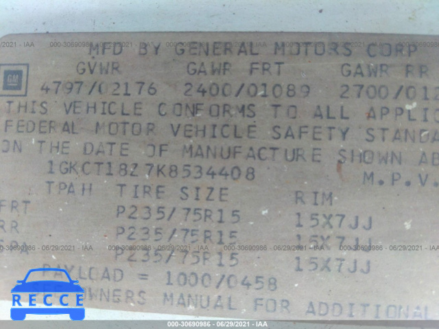 1989 GMC S15 JIMMY 1GKCT18Z7K8534408 image 8