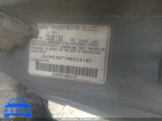 1991 NISSAN 240SX SE JN1MS34P1MW004181 Bild 8