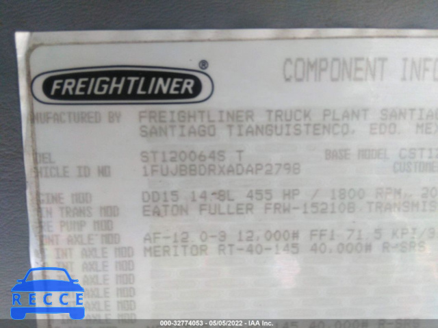 2010 FREIGHTLINER ST120 ST120 1FUJBBDRXADAP2798 image 8