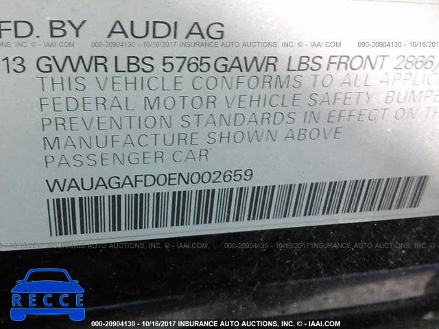 2014 AUDI A8 QUATTRO WAUAGAFD0EN002659 image 8