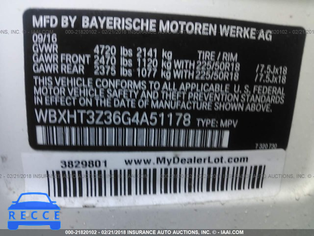 2016 BMW X1 XDRIVE28I WBXHT3Z36G4A51178 Bild 8