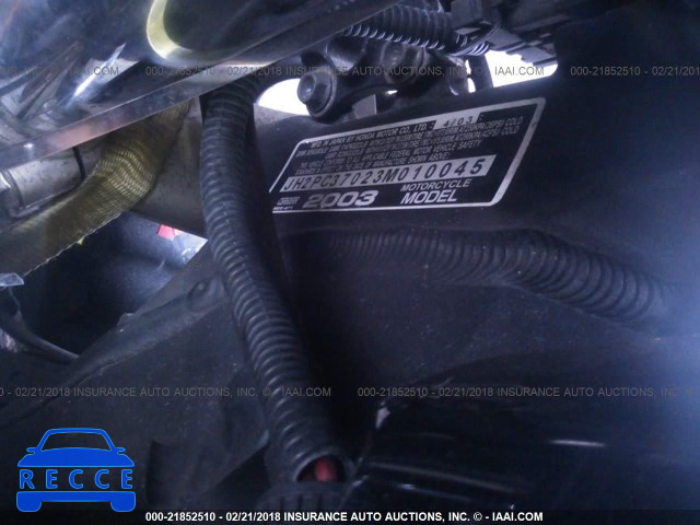 2003 HONDA CBR600 RR JH2PC37023M010045 image 9