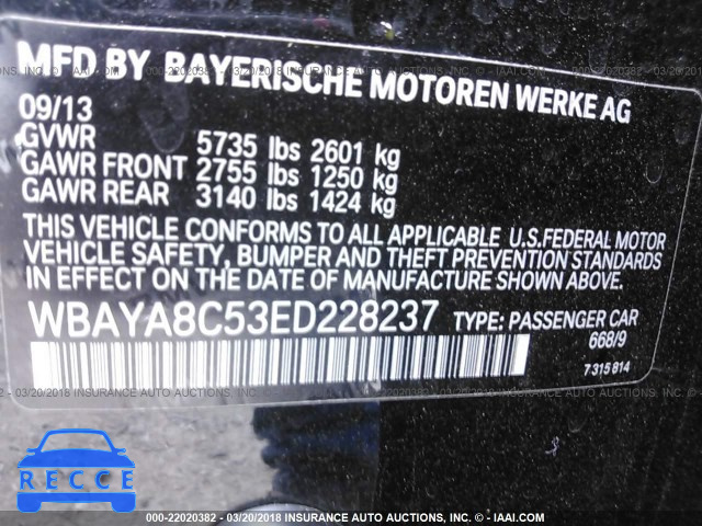 2014 BMW 750 I WBAYA8C53ED228237 image 8