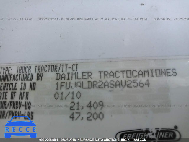 2010 FREIGHTLINER CASCADIA 125 1FUJGLDR2ASAV2564 Bild 9
