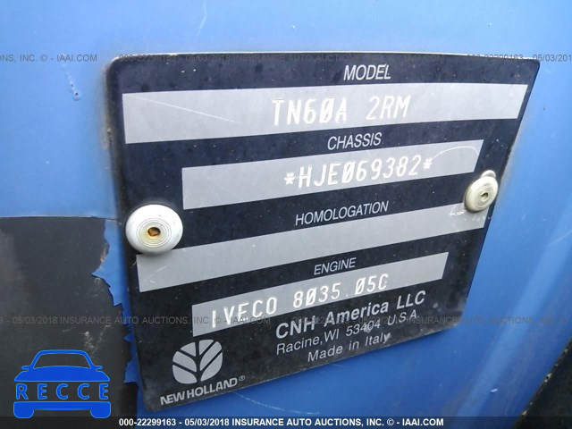 2006 NEW HOLLAND TN60A HJE069382 image 8