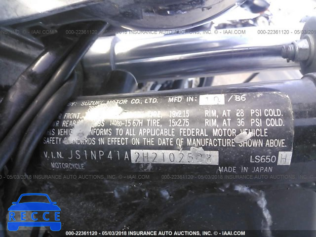 1987 SUZUKI LS650 P JS1NP41A2H2102538 image 9