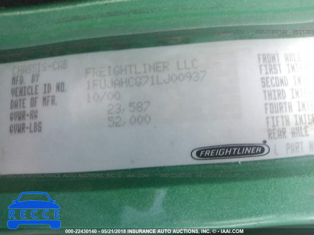 2001 FREIGHTLINER CONVENTIONAL FLD120 1FUJAHCG71LJ00937 зображення 9