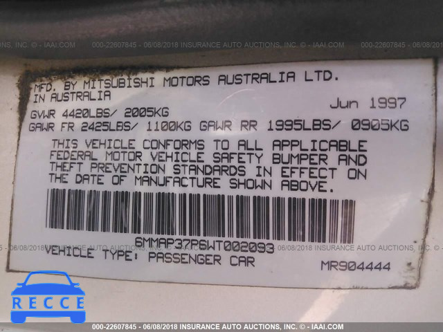 1998 MITSUBISHI DIAMANTE ES 6MMAP37P6WT002093 image 8