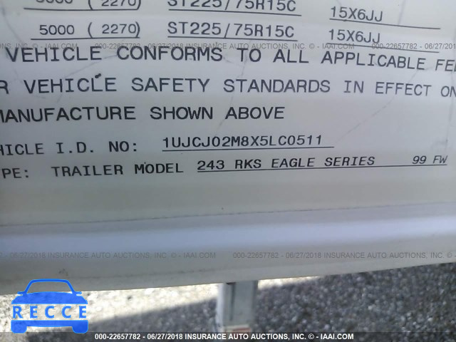 1999 JAYCO EAGLE 1UJCJ02M8X5LC0511 image 8