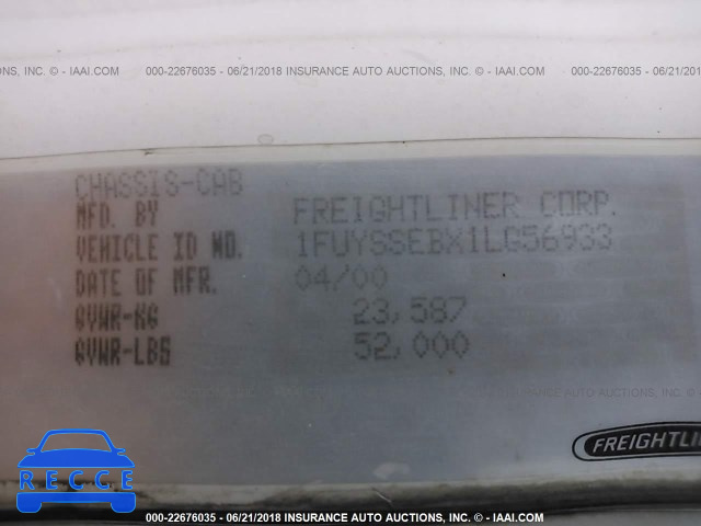 2001 FREIGHTLINER ST120 ST120 1FUYSSEBX1LG56933 image 9