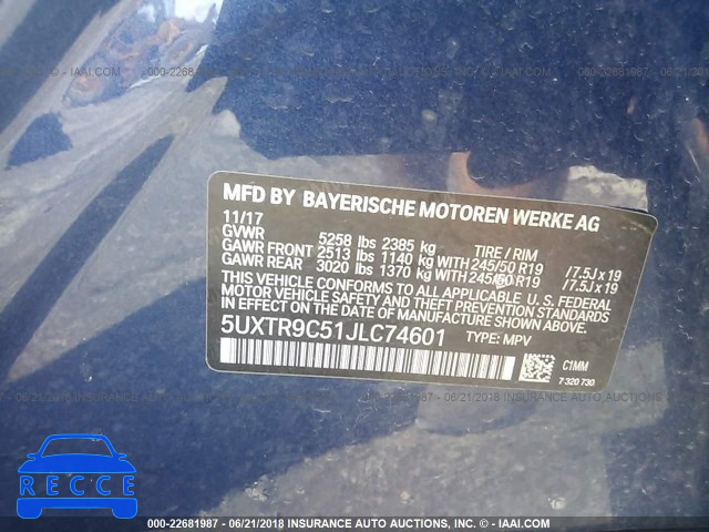 2018 BMW X3 XDRIVE30I 5UXTR9C51JLC74601 image 8