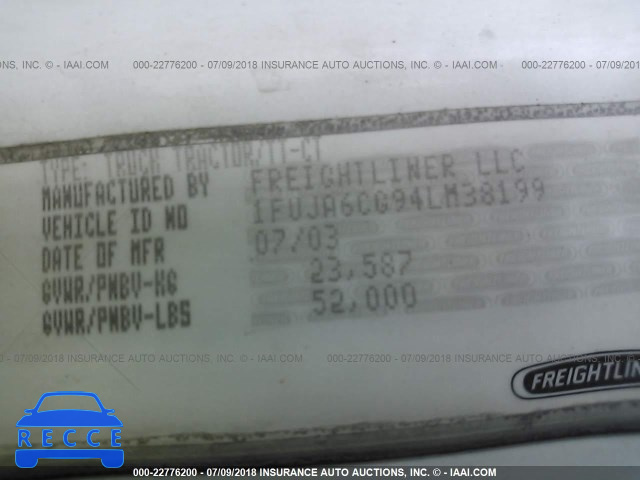 2004 FREIGHTLINER COLUMBIA COLUMBIA 1FUJA6CG94LM38199 image 9