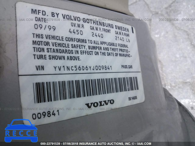 2000 VOLVO C70 TURBO YV1NC56D6YJ009841 image 8