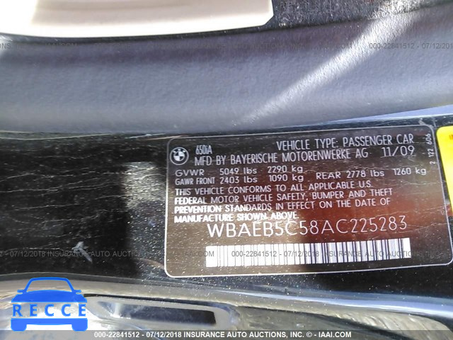 2010 BMW 650 I WBAEB5C58AC225283 зображення 8