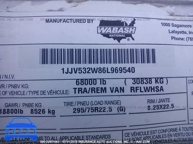 2006 WABASH NATIONAL CORP REEFER 1JJV532W86L969540 image 8