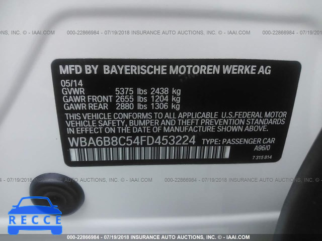 2015 BMW 640 XI/GRAN COUPE WBA6B8C54FD453224 зображення 8