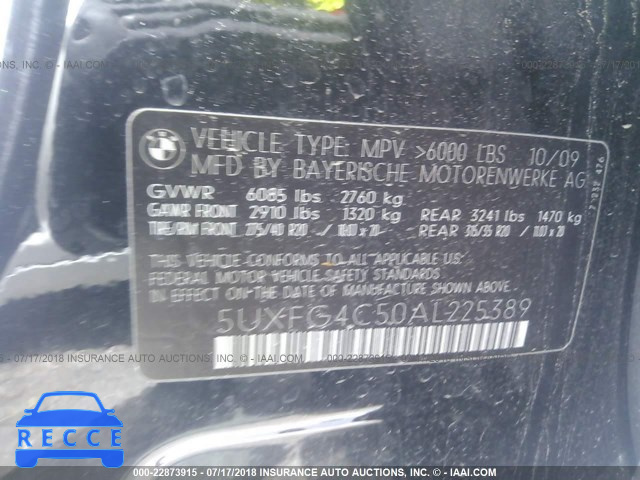 2010 BMW X6 XDRIVE35I 5UXFG4C50AL225389 Bild 8