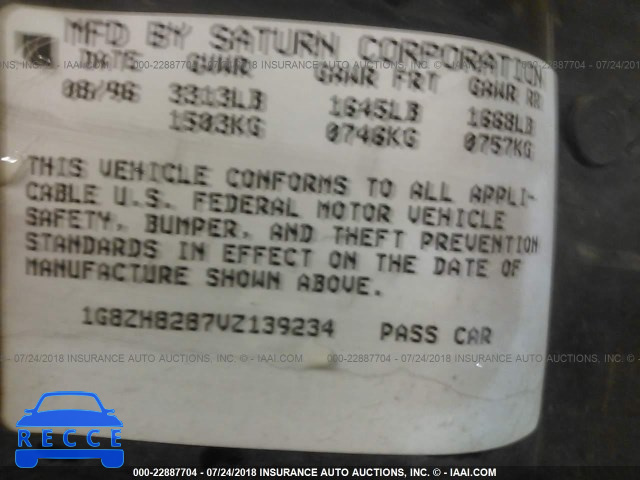 1997 SATURN SW1 1G8ZH8287VZ139234 image 8