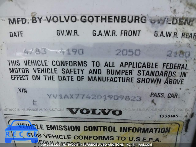 1983 VOLVO 244 GL YV1AX7742D1909823 image 8