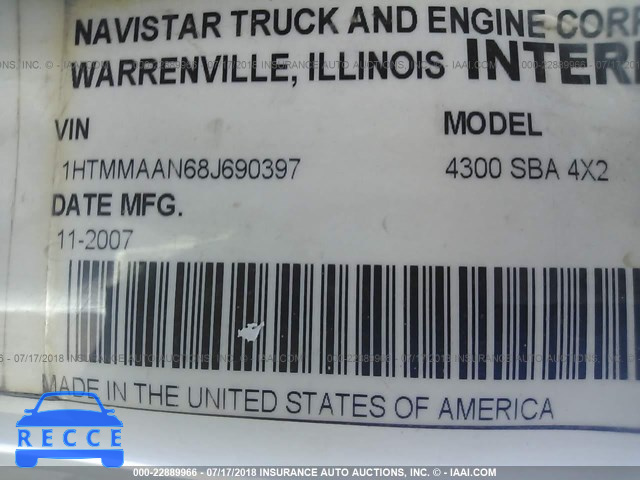 2008 INTERNATIONAL 4000 4300 1HTMMAAN68J690397 image 9