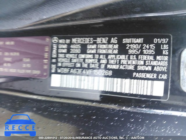 1997 MERCEDES-BENZ SL 320 WDBFA63F4VF150268 image 8