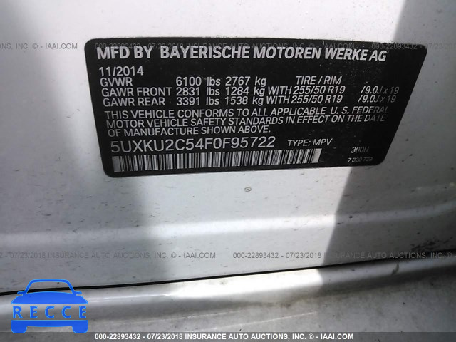 2015 BMW X6 XDRIVE35I 5UXKU2C54F0F95722 image 8