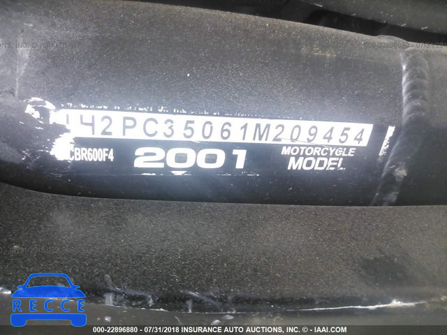 2001 HONDA CBR600 F4 JH2PC35061M209454 зображення 9