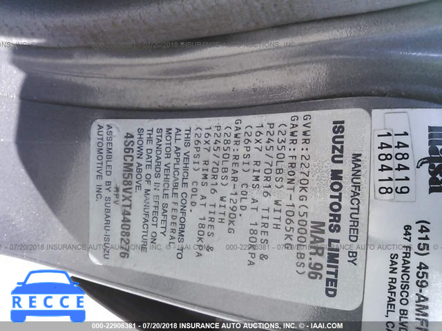 1996 HONDA PASSPORT EX/LX 4S6CM58VXT4408276 image 8