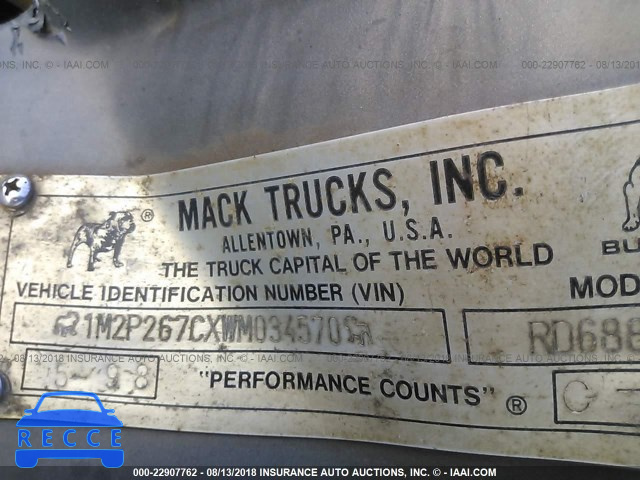 1998 MACK RD688S RD600 1M2P267CXWM034570 image 9