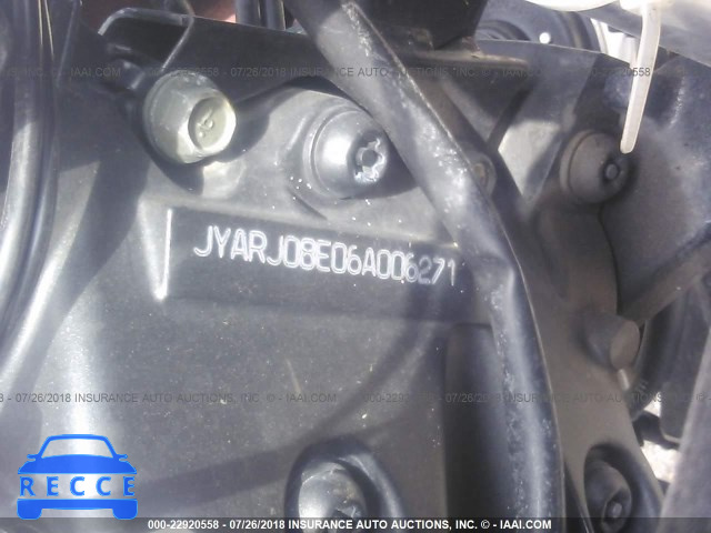 2006 YAMAHA FZ6 S JYARJ08E06A006271 image 9