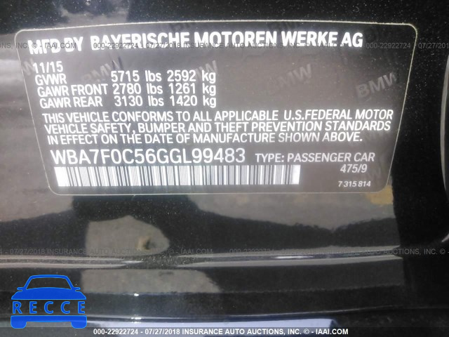 2016 BMW 750 I WBA7F0C56GGL99483 Bild 8