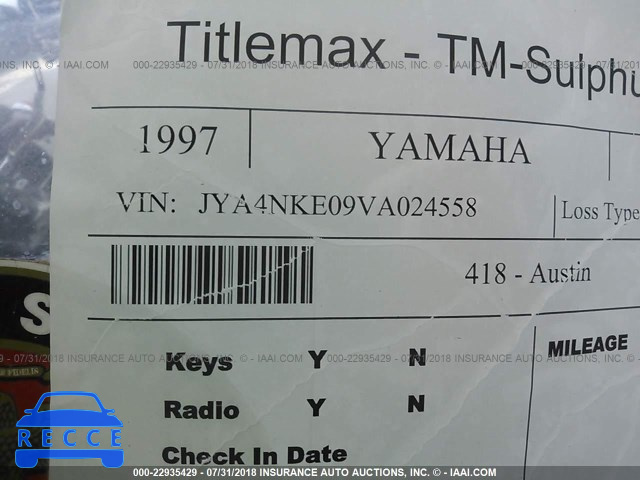 1997 YAMAHA XVZ13 A JYA4NKE09VA024558 зображення 9