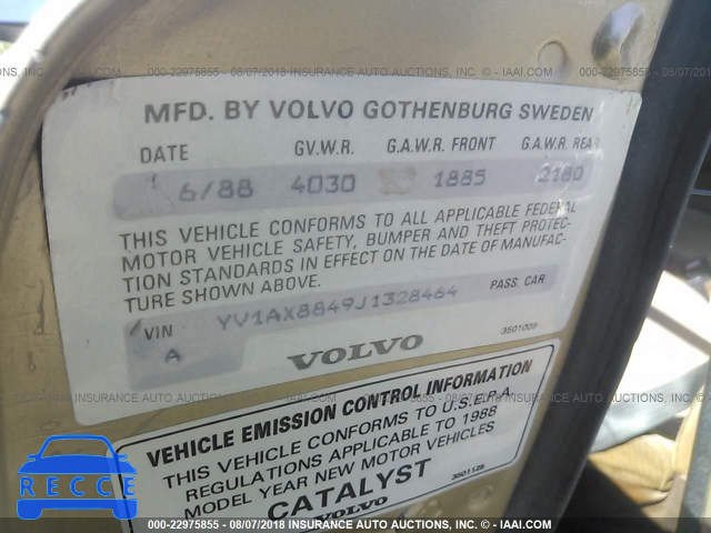 1988 VOLVO 244 DL/GL YV1AX8849J1328464 image 8