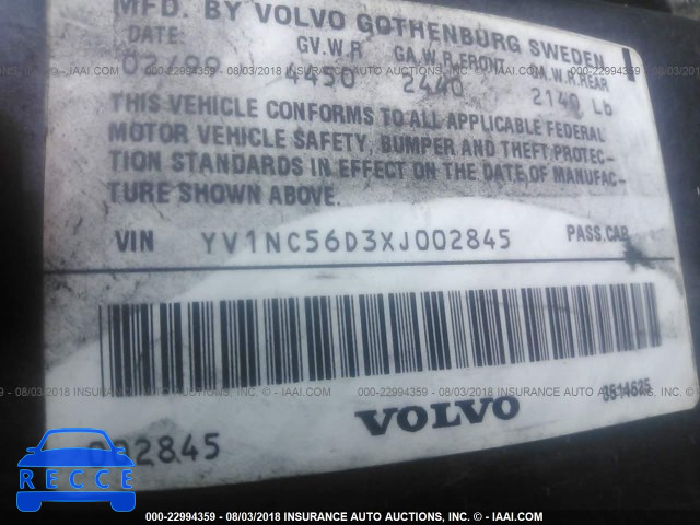 1999 VOLVO C70 TURBO YV1NC56D3XJ002845 image 8