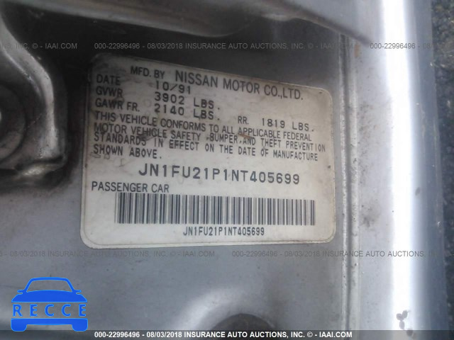 1992 NISSAN STANZA JN1FU21P1NT405699 image 8