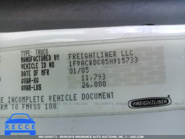 2005 FREIGHTLINER M2 106 MEDIUM DUTY 1FVACWDC85HV15733 image 9