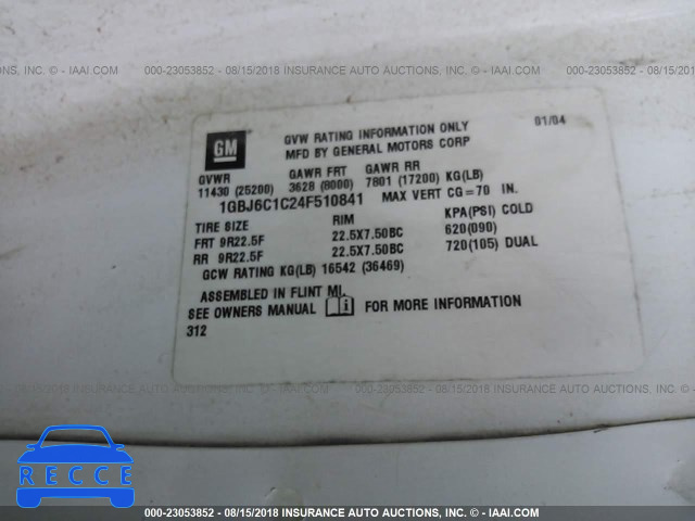 2004 CHEVROLET C65 C6C042M67 1GBJ6C1C24F510841 image 9