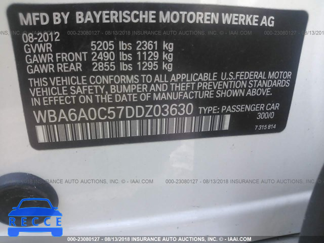 2013 BMW 640 I WBA6A0C57DDZ03630 зображення 8