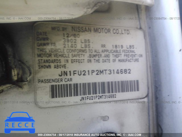 1991 NISSAN STANZA JN1FU21P2MT314682 image 8