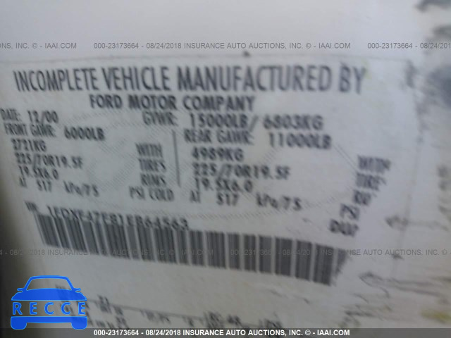 2001 FORD F450 SUPER DUTY 1FDXF47F81EB64563 image 9