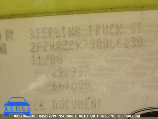 2009 STERLING TRUCK L9500 9500 2FZHAZCK79AAL6230 зображення 9