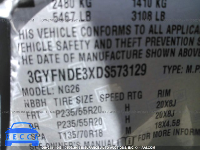 2013 CADILLAC SRX PERFORMANCE COLLECTION 3GYFNDE3XDS573129 image 8
