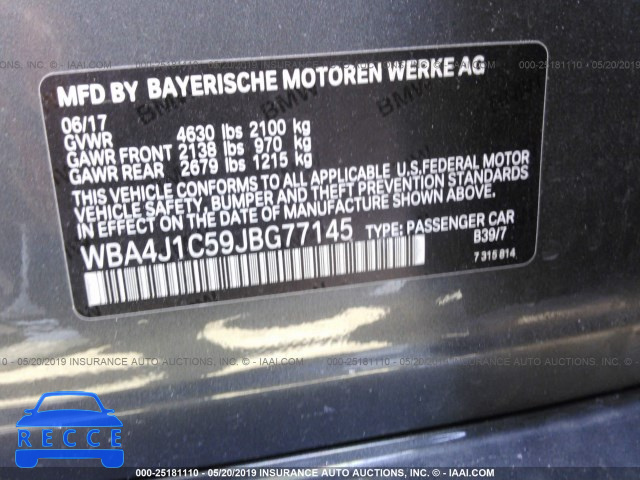 2018 BMW 430I GRAN COUPE WBA4J1C59JBG77145 зображення 8