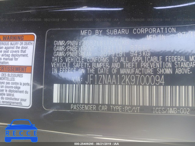 2019 TOYOTA 86 JF1ZNAA12K9700094 image 8