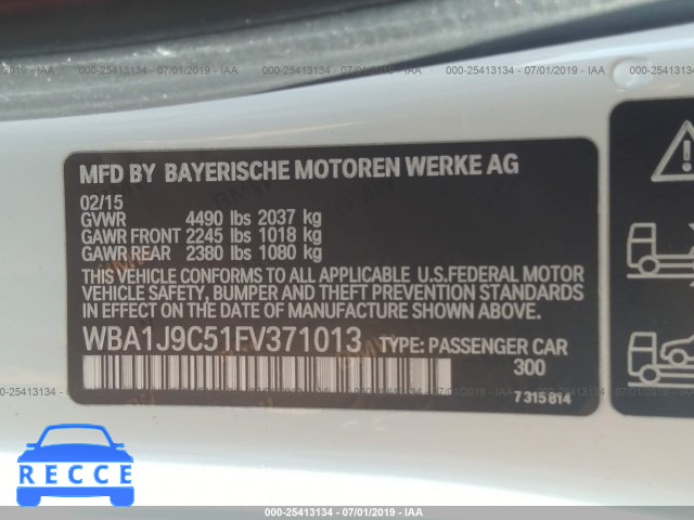 2015 BMW M235XI WBA1J9C51FV371013 зображення 8