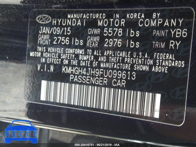 2015 HYUNDAI EQUUS SIGNATURE/ULTIMATE KMHGH4JH9FU099613 image 8