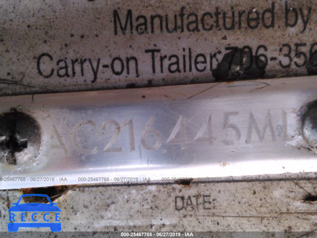 2000 CARRY ON TRAILER AC216445MD image 8
